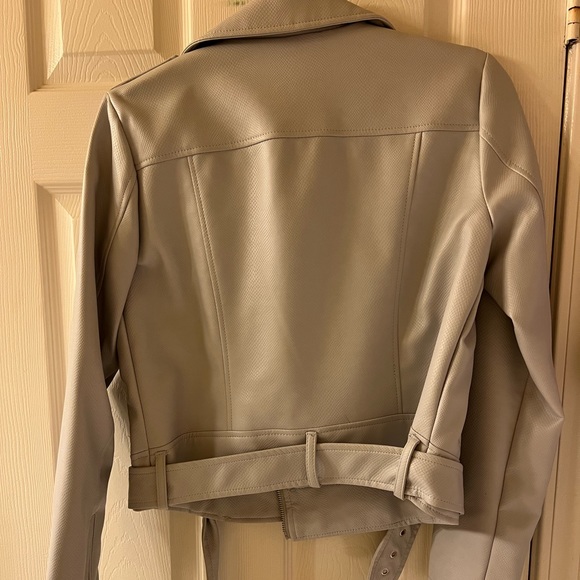 Bagatelle Belted Leather Biker Jacket - Picture 4 of 5